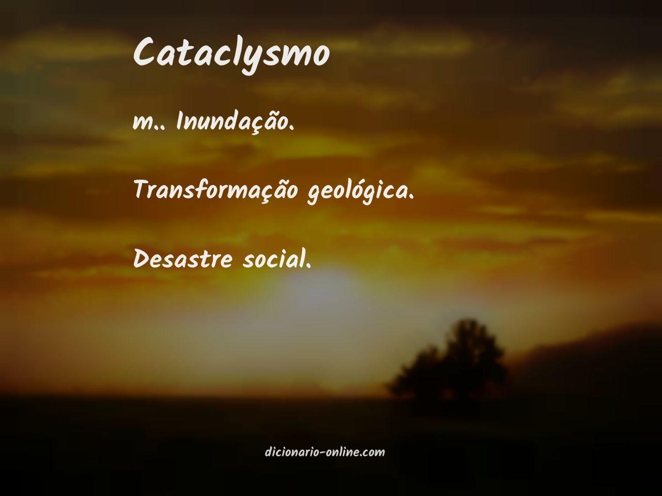 Significado de cataclysmo