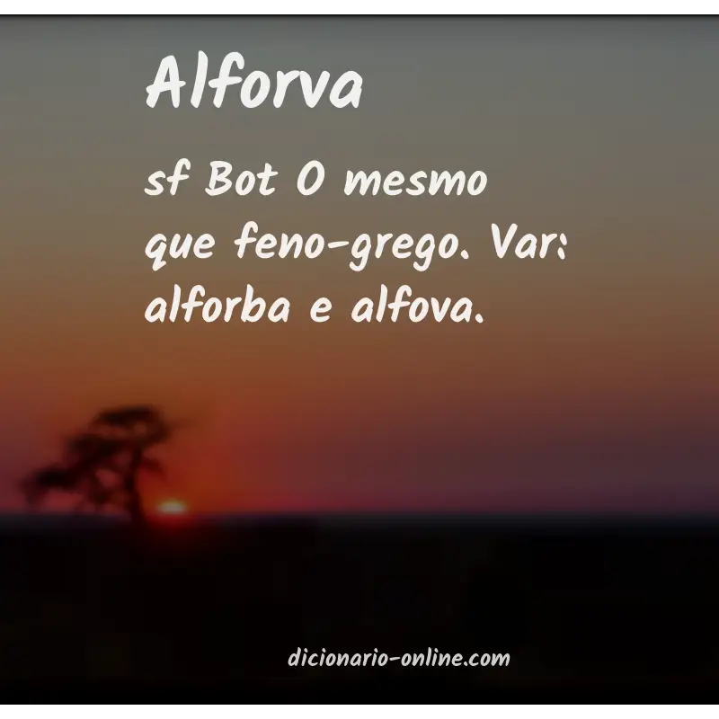 Significado de alforva