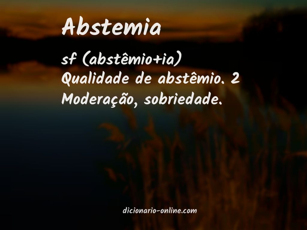 Significado de abstemia