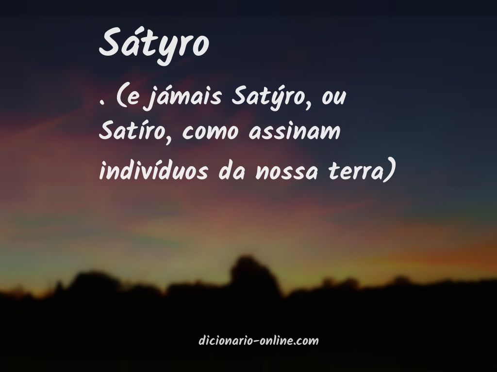 Significado de sátyro