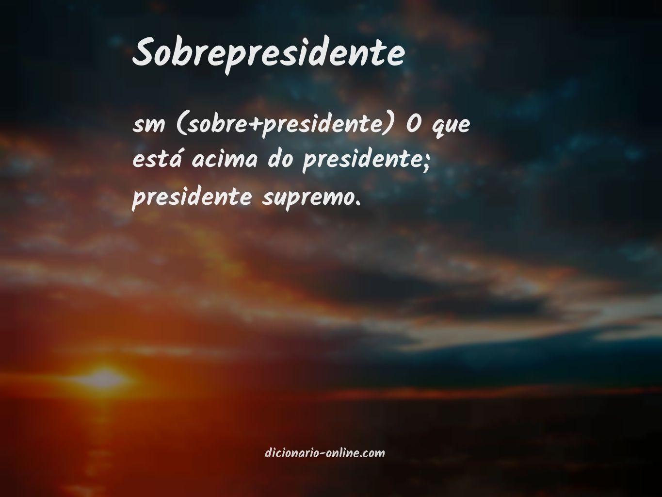 Significado de sobrepresidente