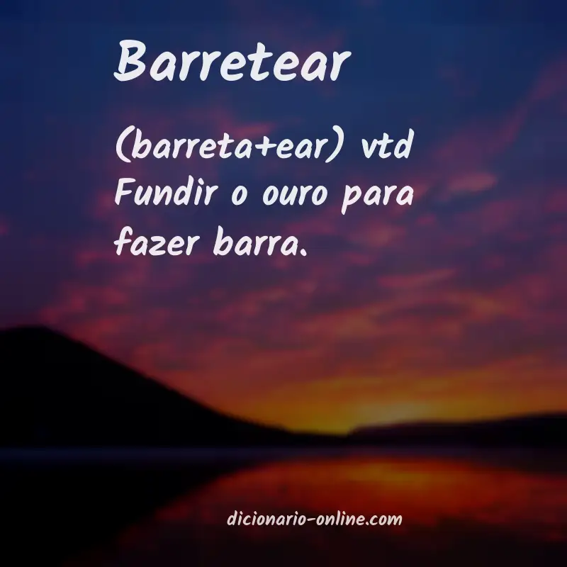 Significado de barretear