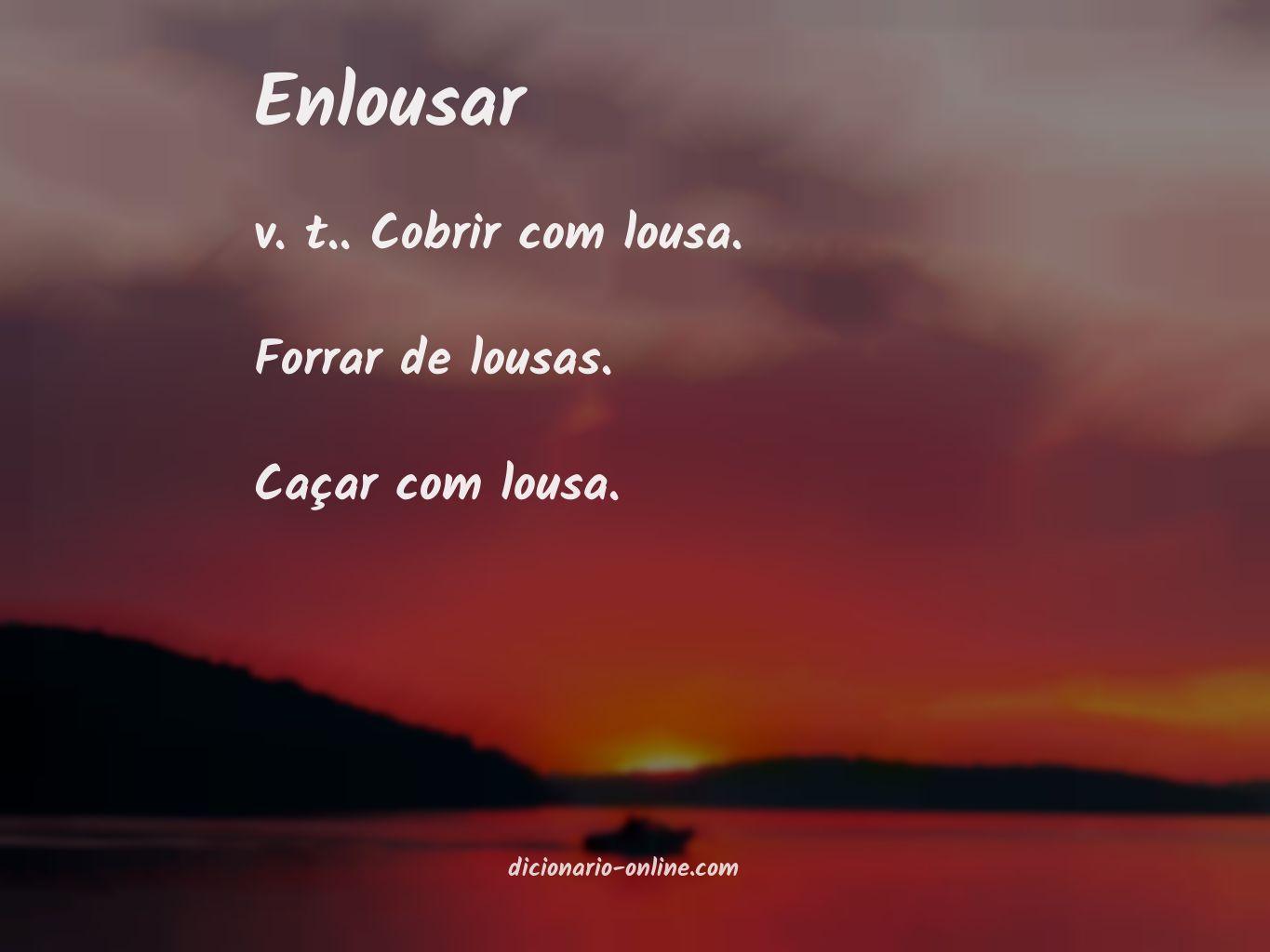 Significado de enlousar