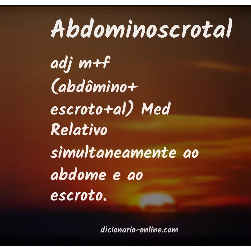 Significado de abdominoscrotal