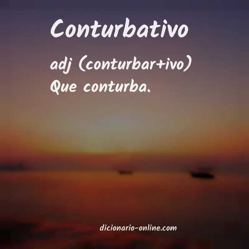 Significado de conturbativo