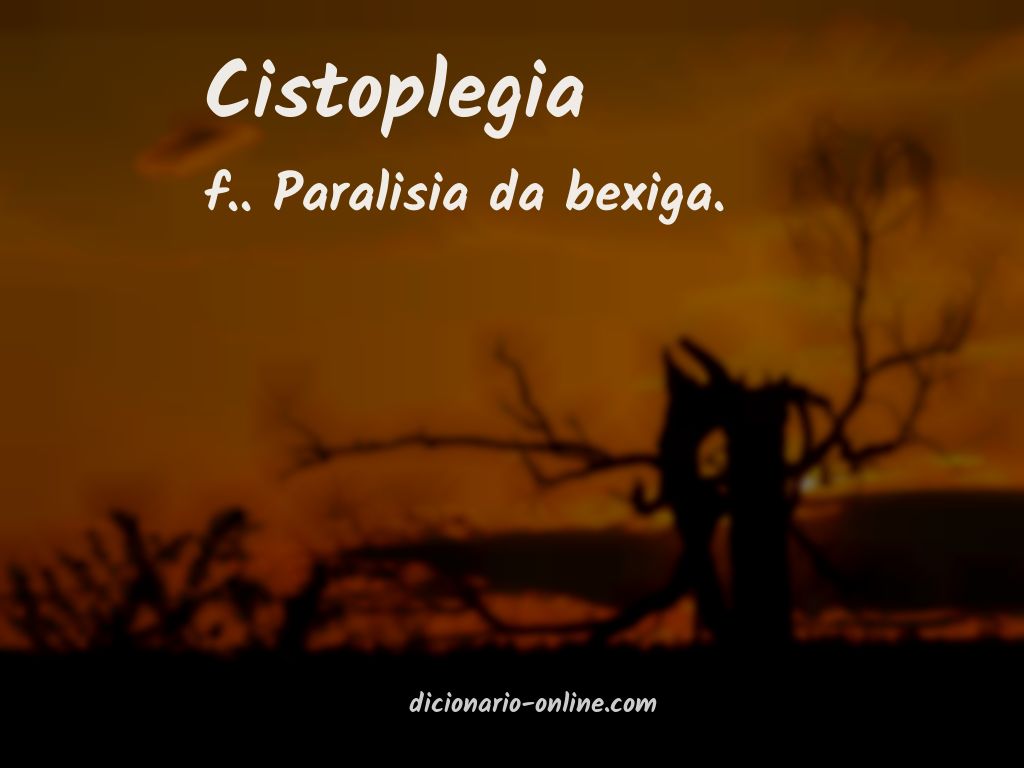 Significado de cistoplegia