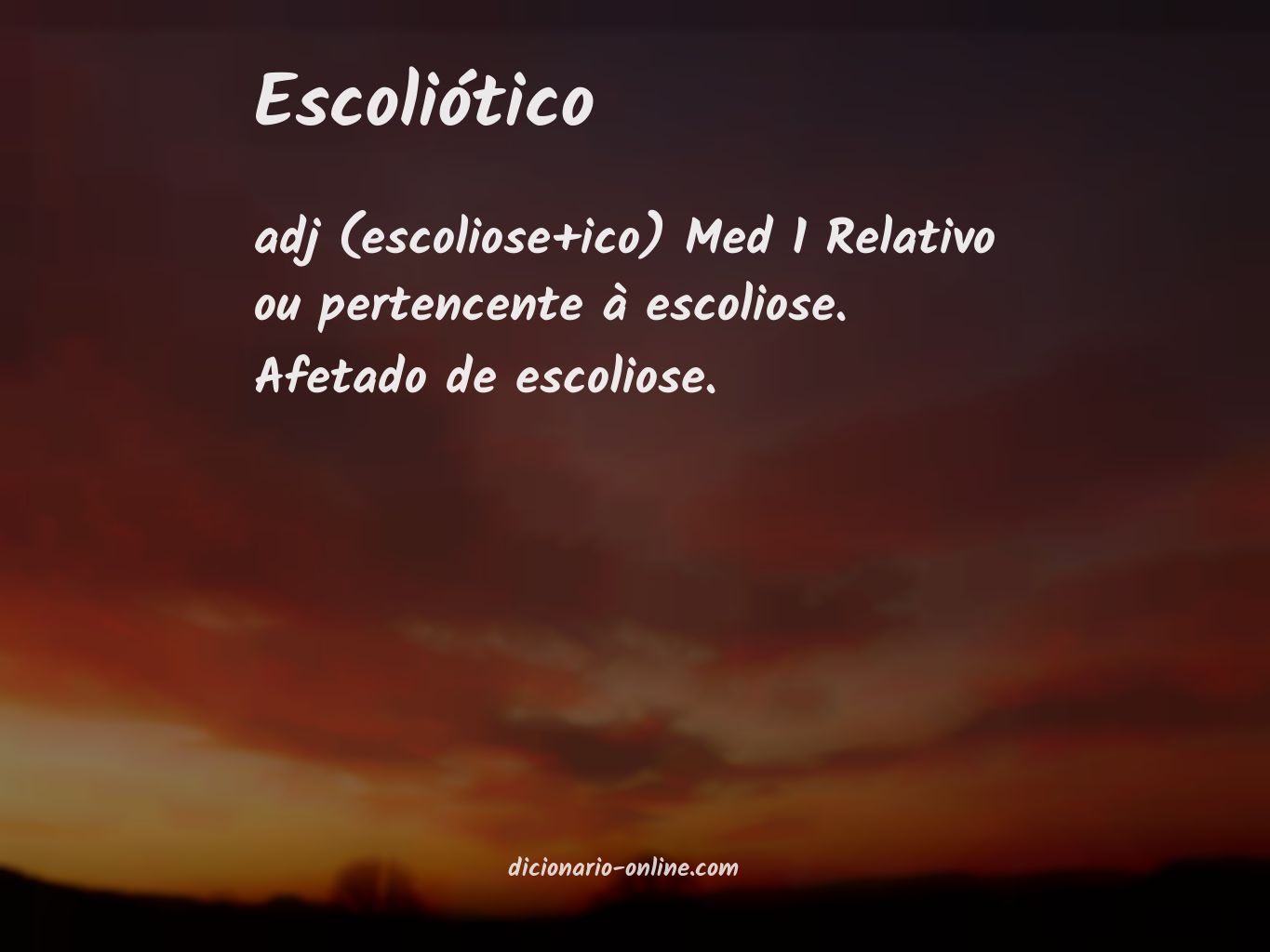 Significado de escoliótico