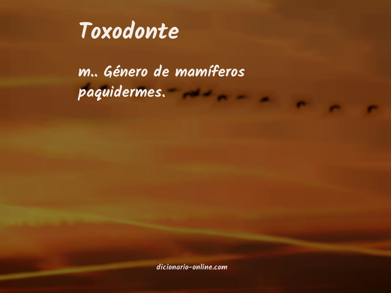 Significado de toxodonte