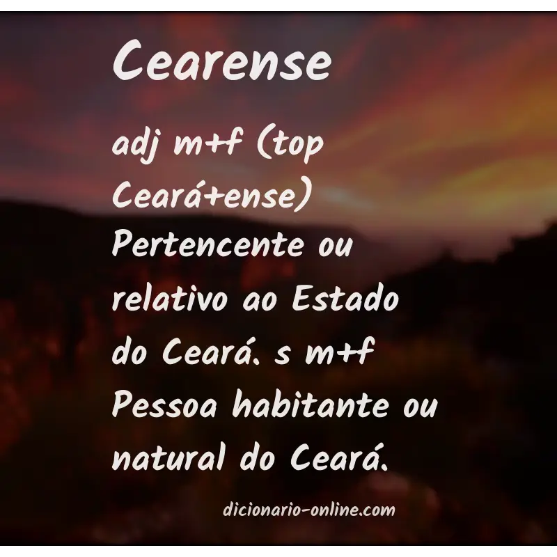 Significado de cearense