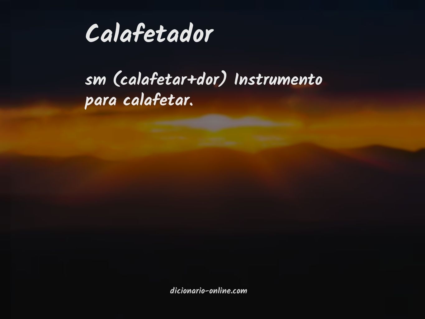 Significado de calafetador