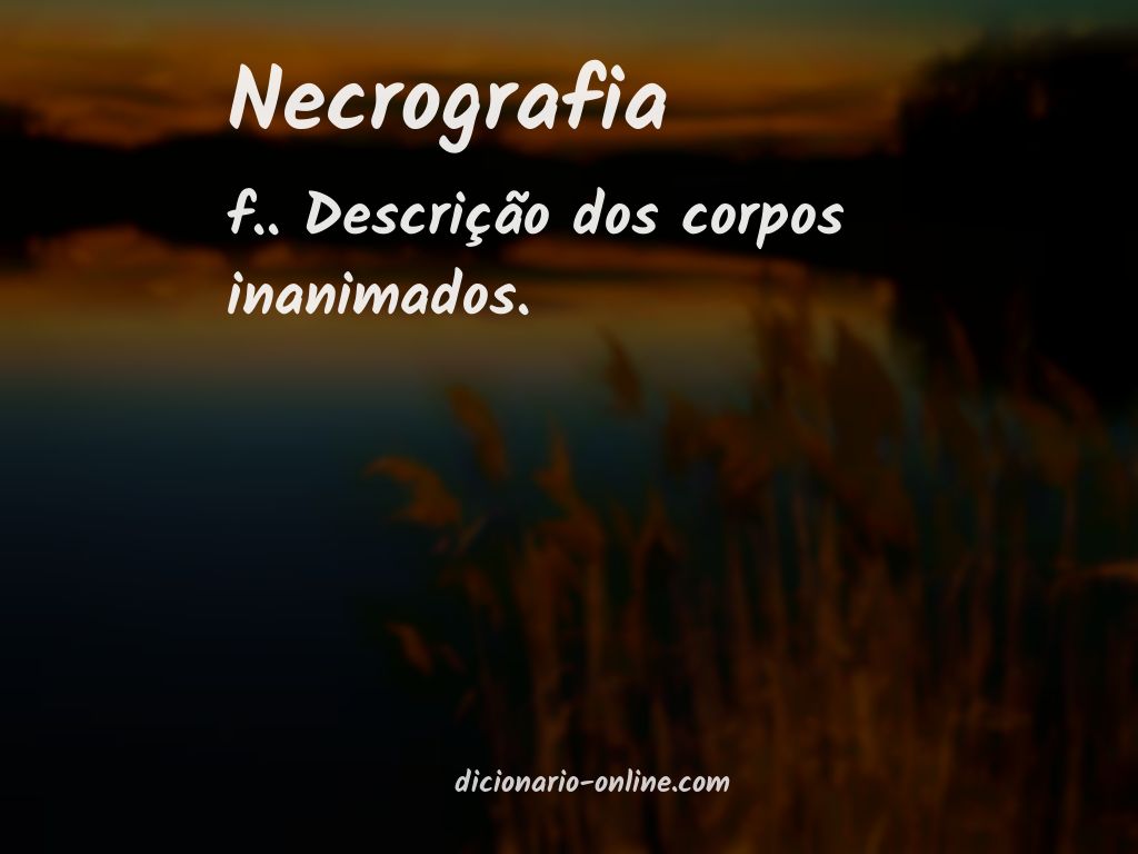 Significado de necrografia