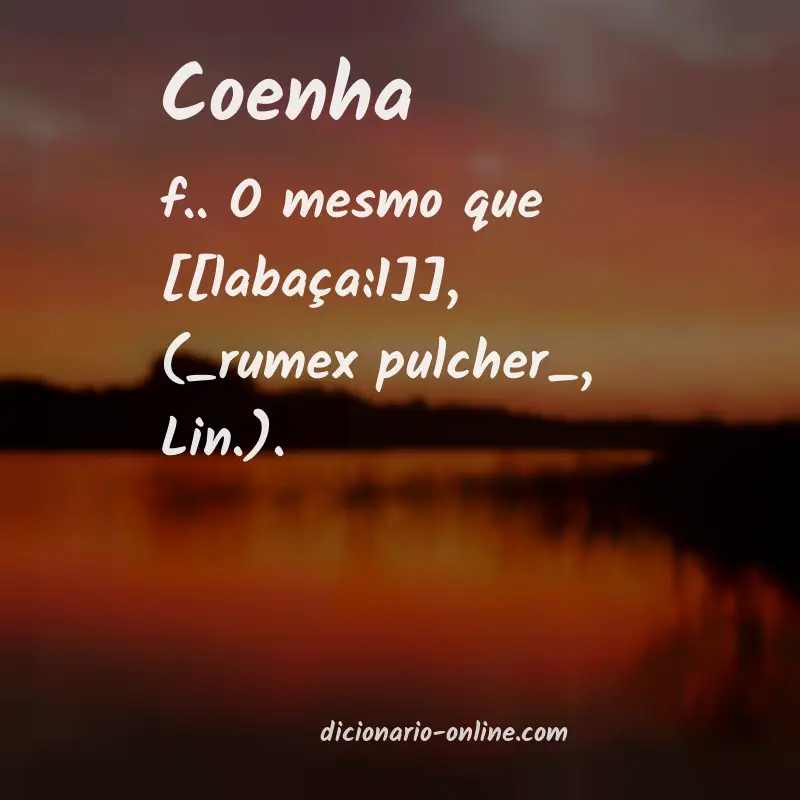 Significado de coenha