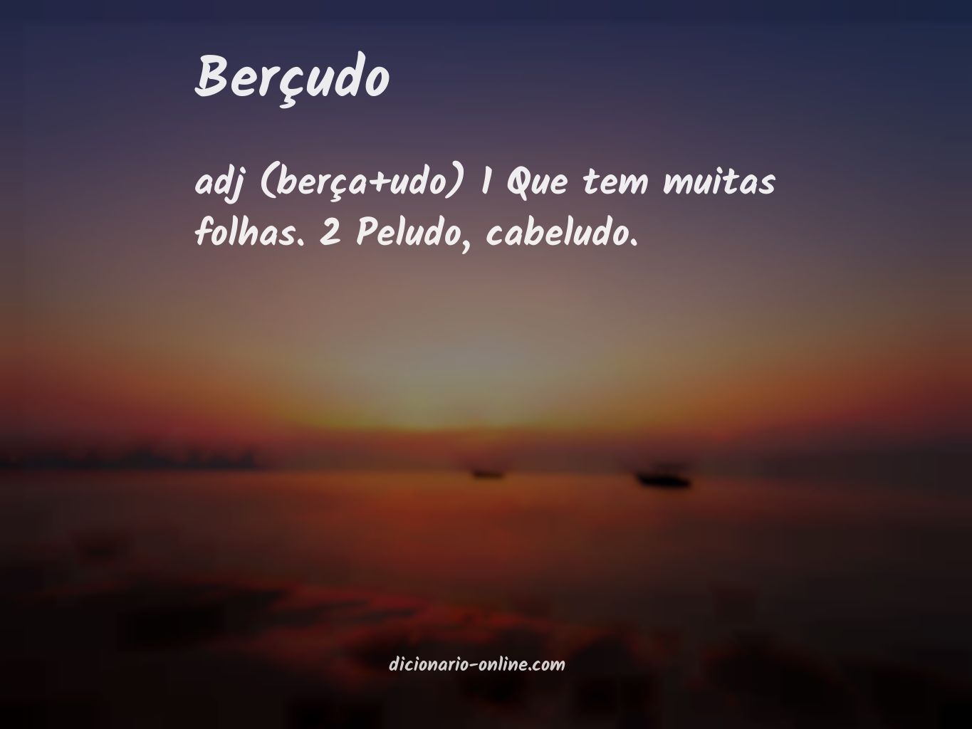 Significado de berçudo