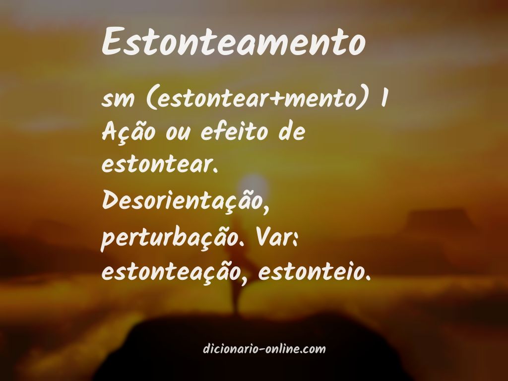 Significado de estonteamento