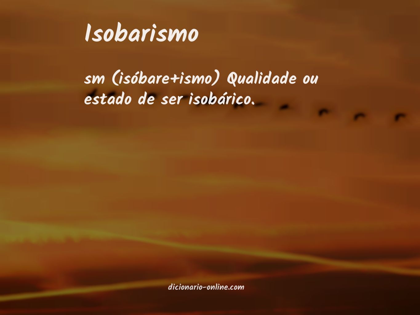 Significado de isobarismo