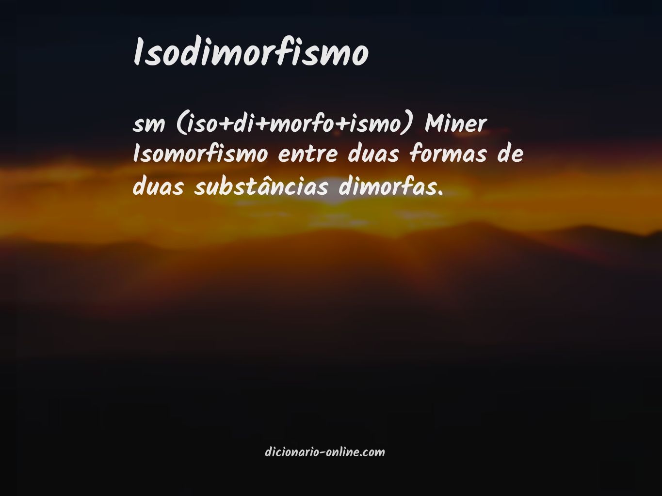 Significado de isodimorfismo