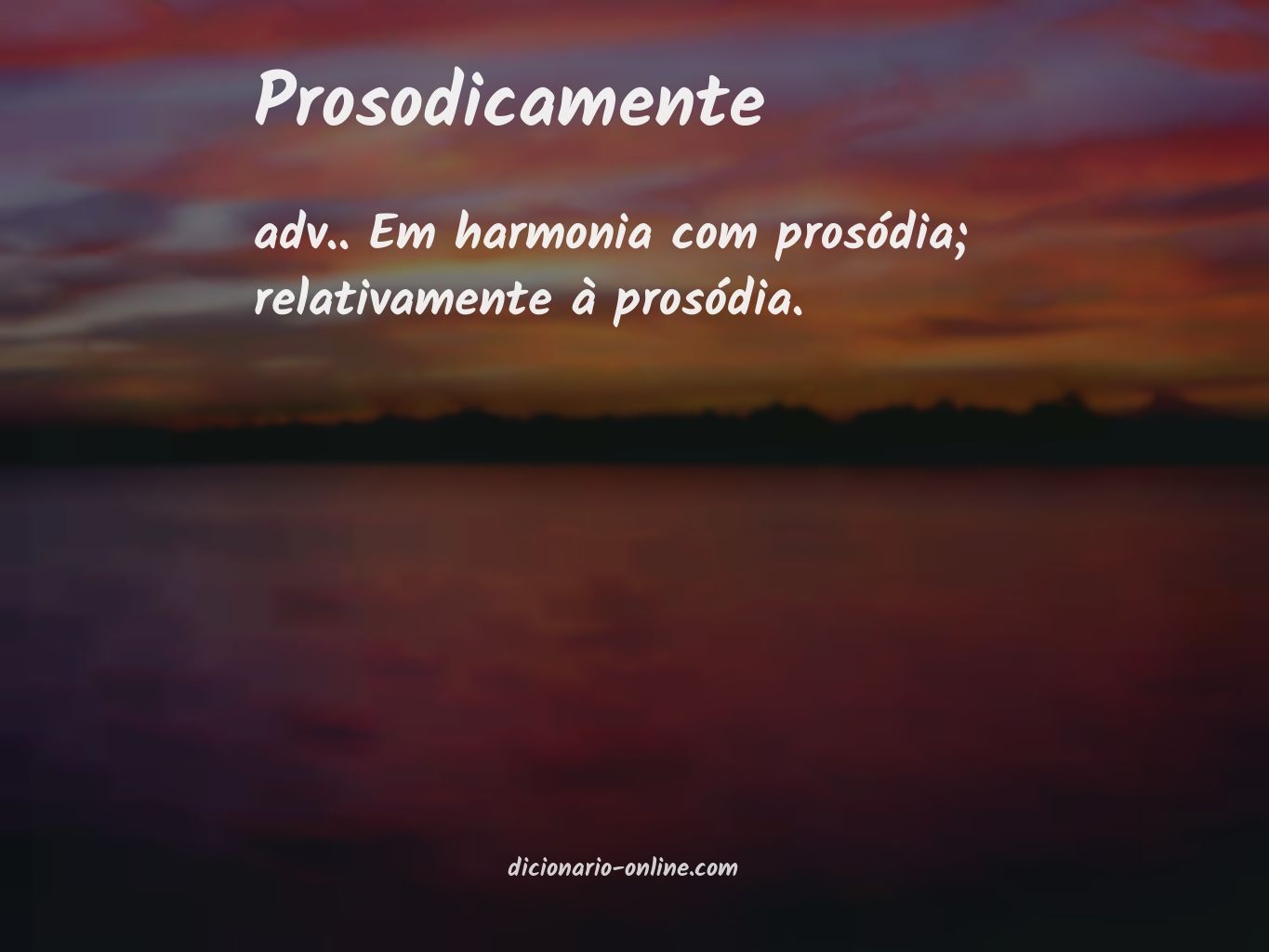 Significado de prosodicamente