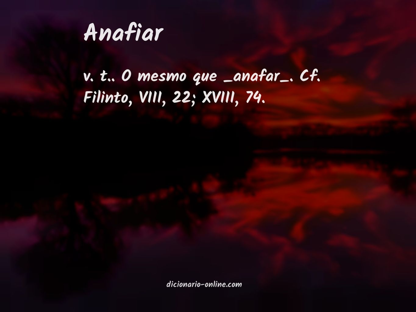 Significado de anafiar