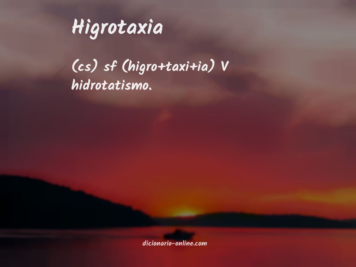 Significado de higrotaxia