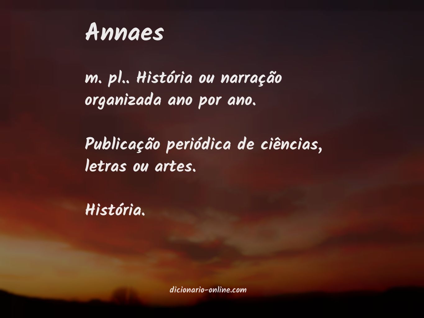 Significado de annaes