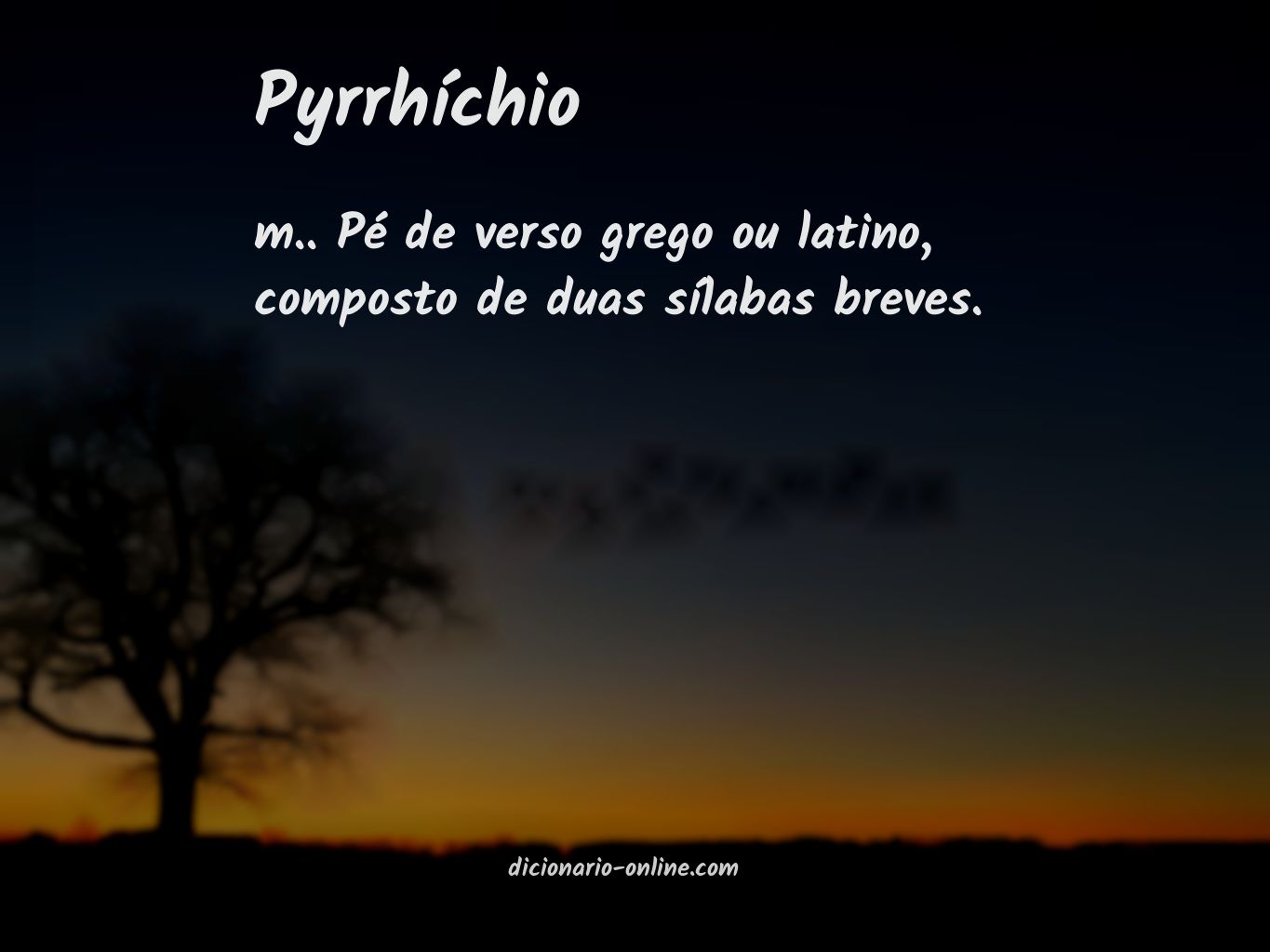 Significado de pyrrhíchio