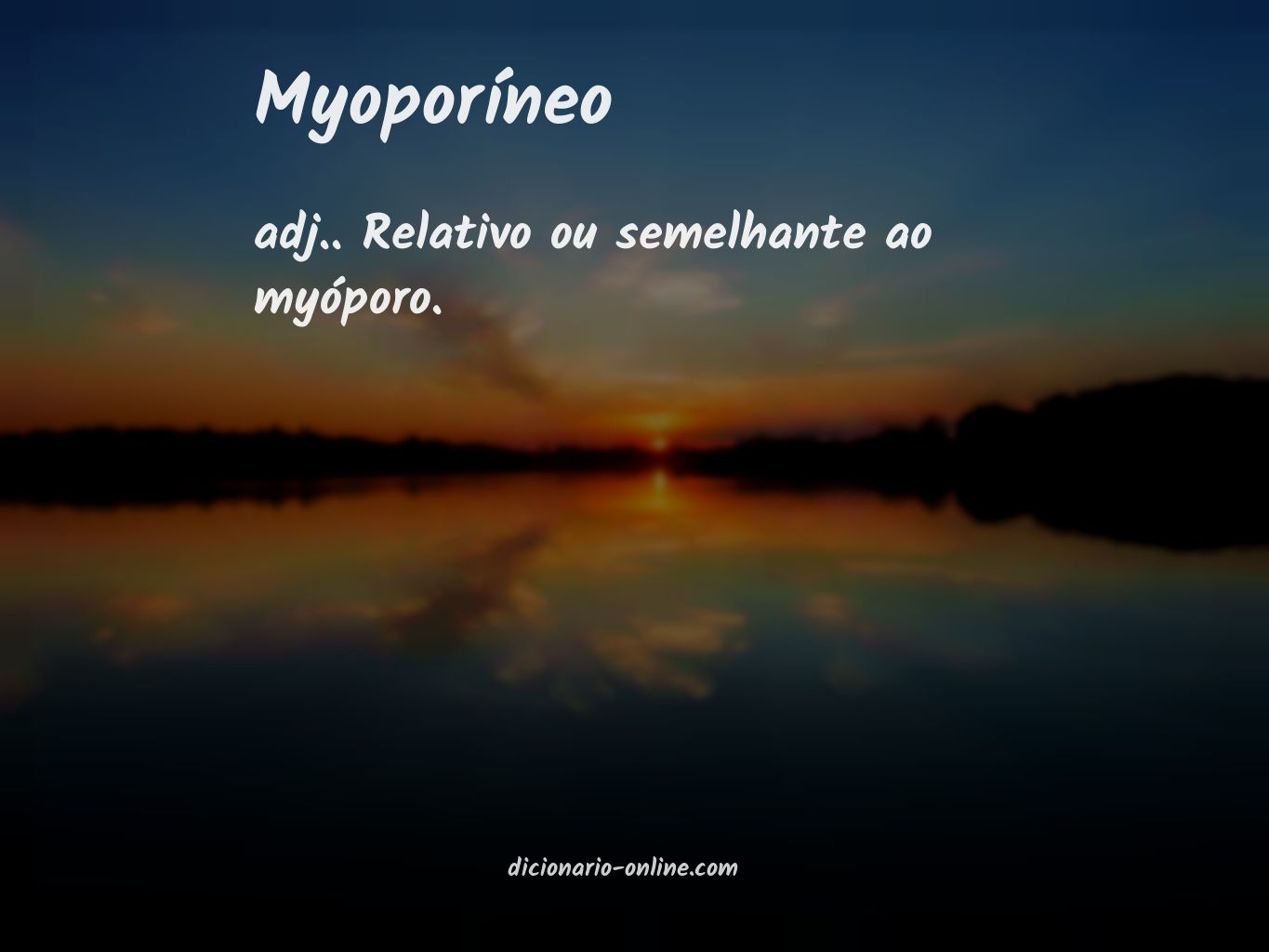 Significado de myoporíneo