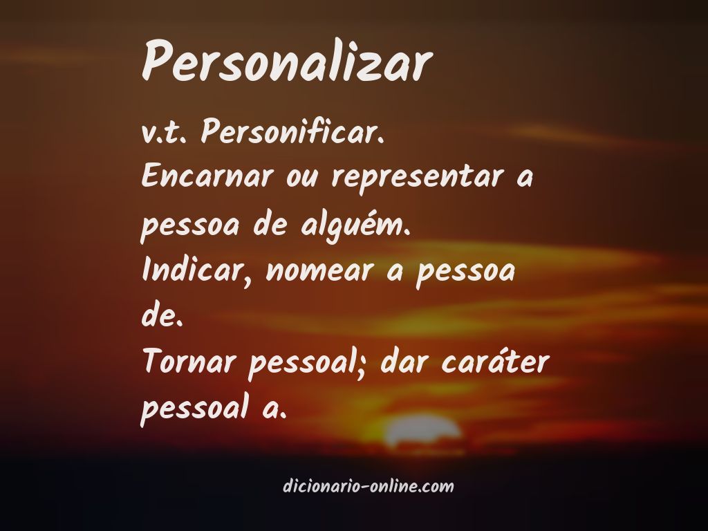 Significado de personalizar