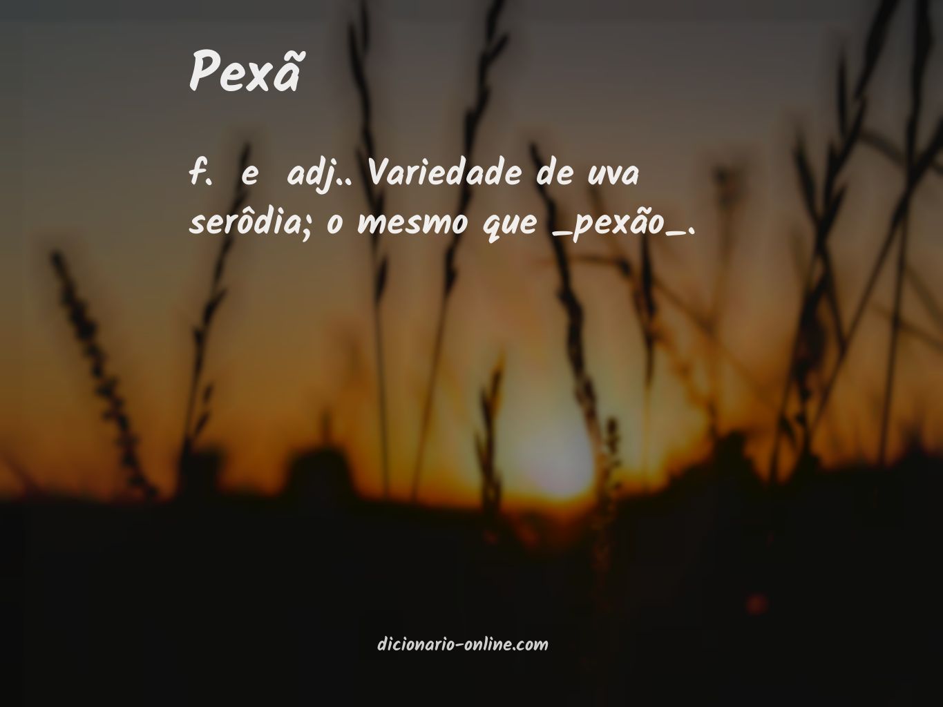 Significado de pexã