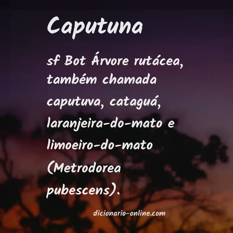 Significado de caputuna