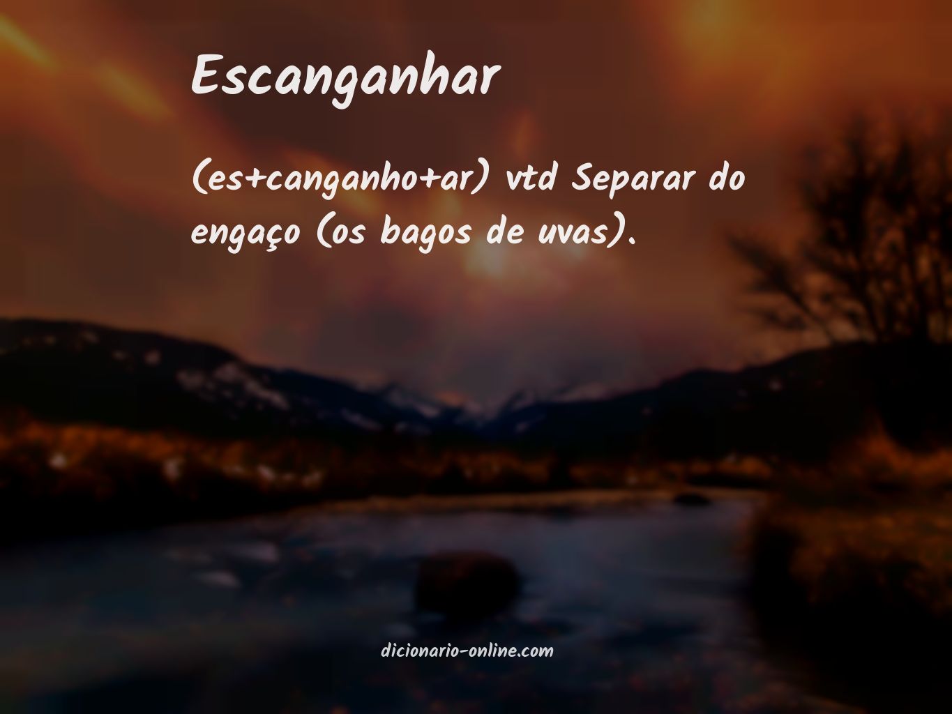 Significado de escanganhar