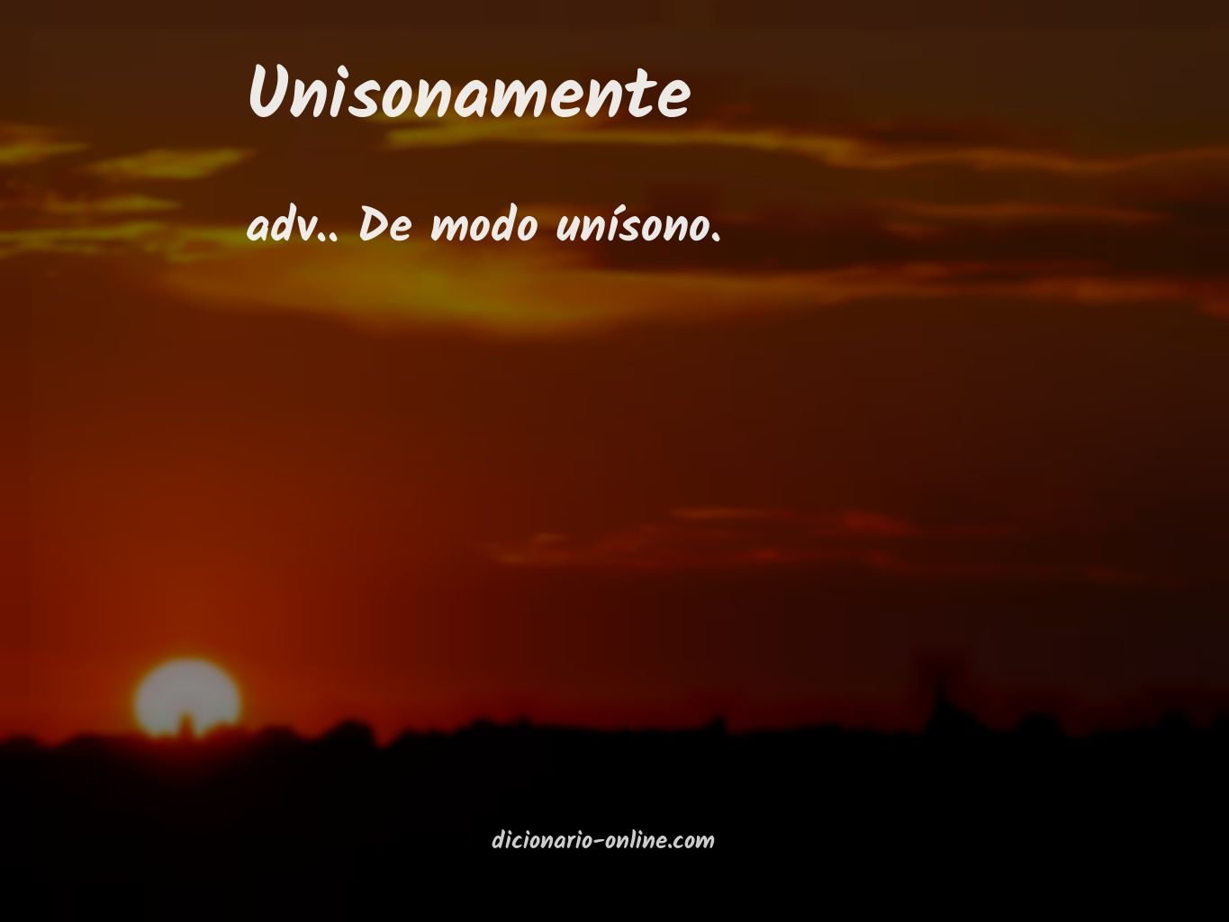 Significado de unisonamente