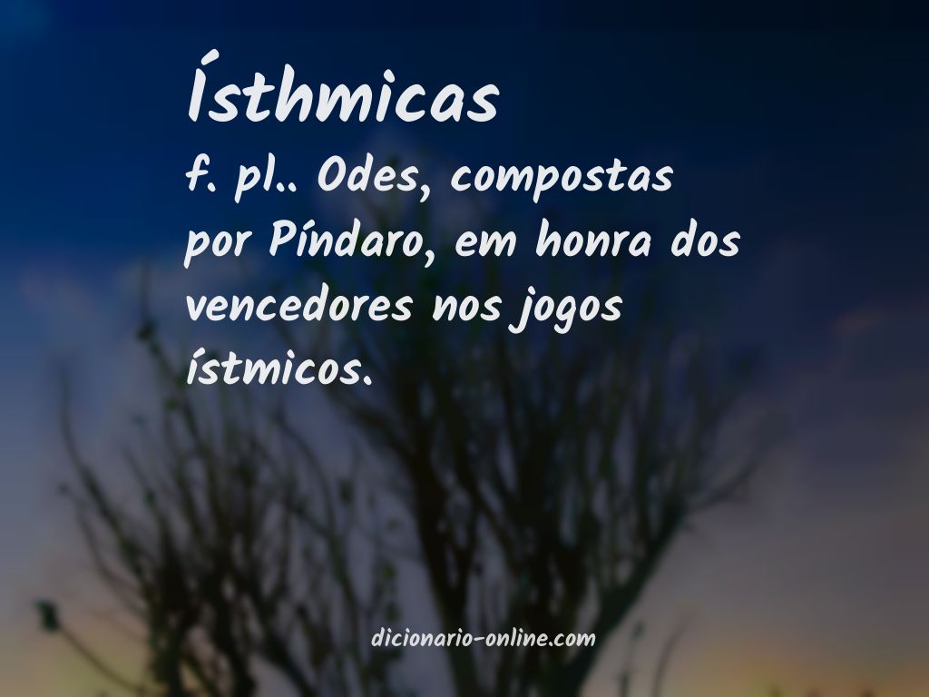 Significado de ísthmicas