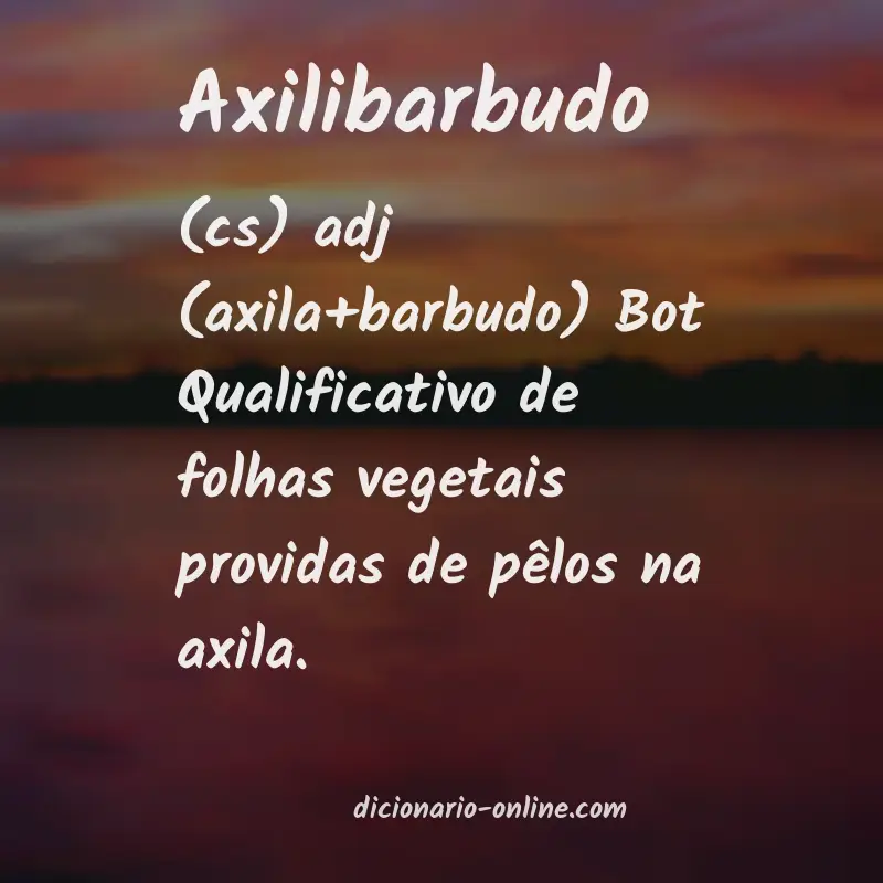 Significado de axilibarbudo
