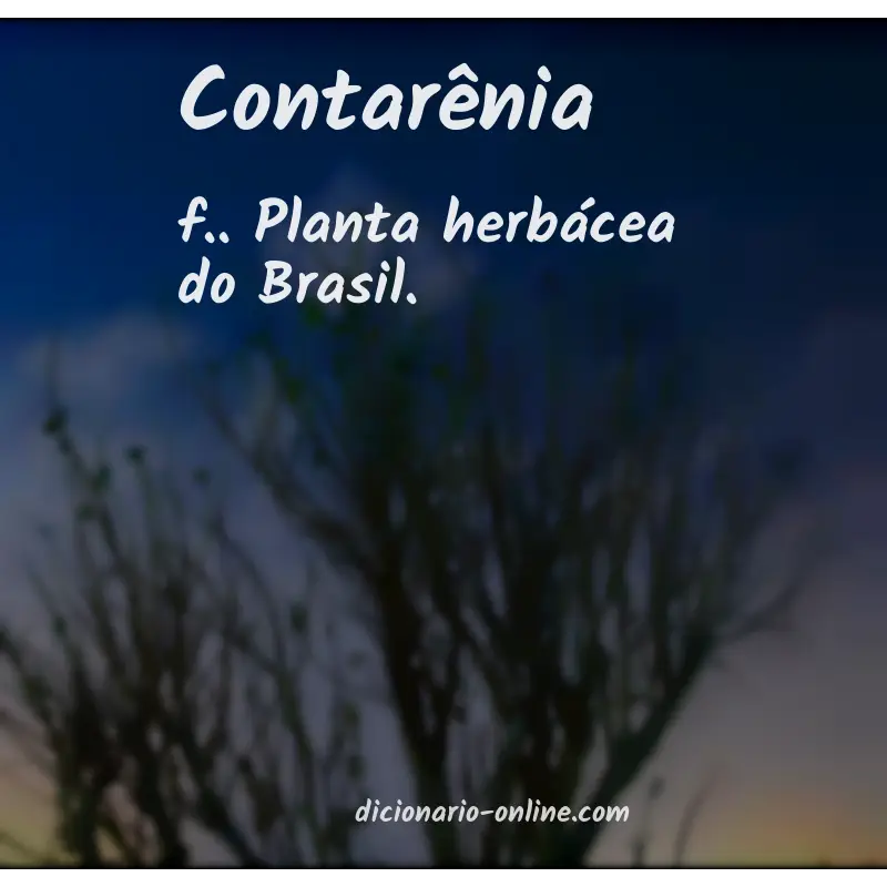 Significado de contarênia