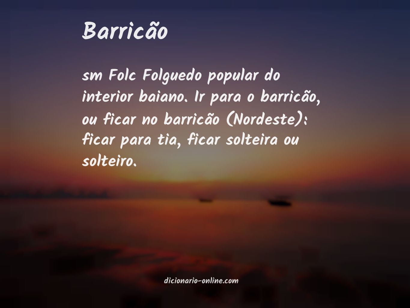 Significado de barricão