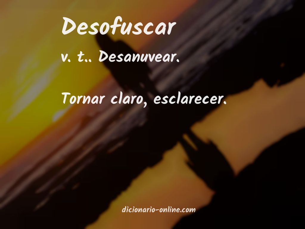 Significado de desofuscar