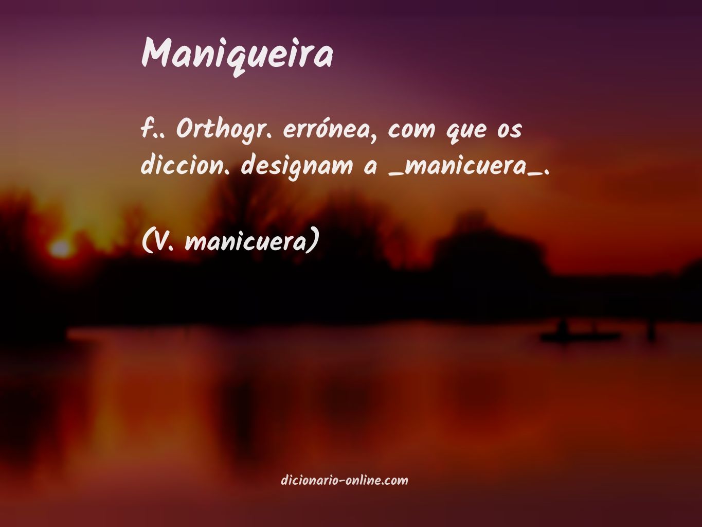 Significado de maniqueira