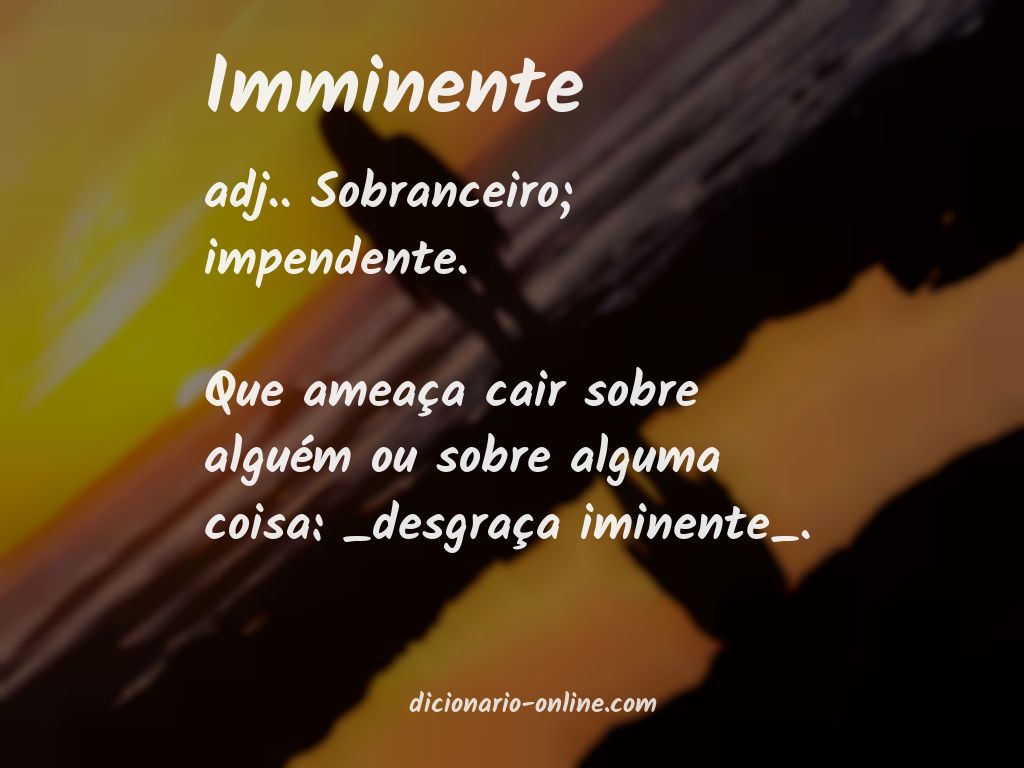 Significado de imminente