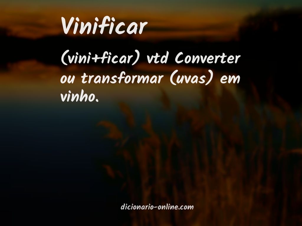 Significado de vinificar