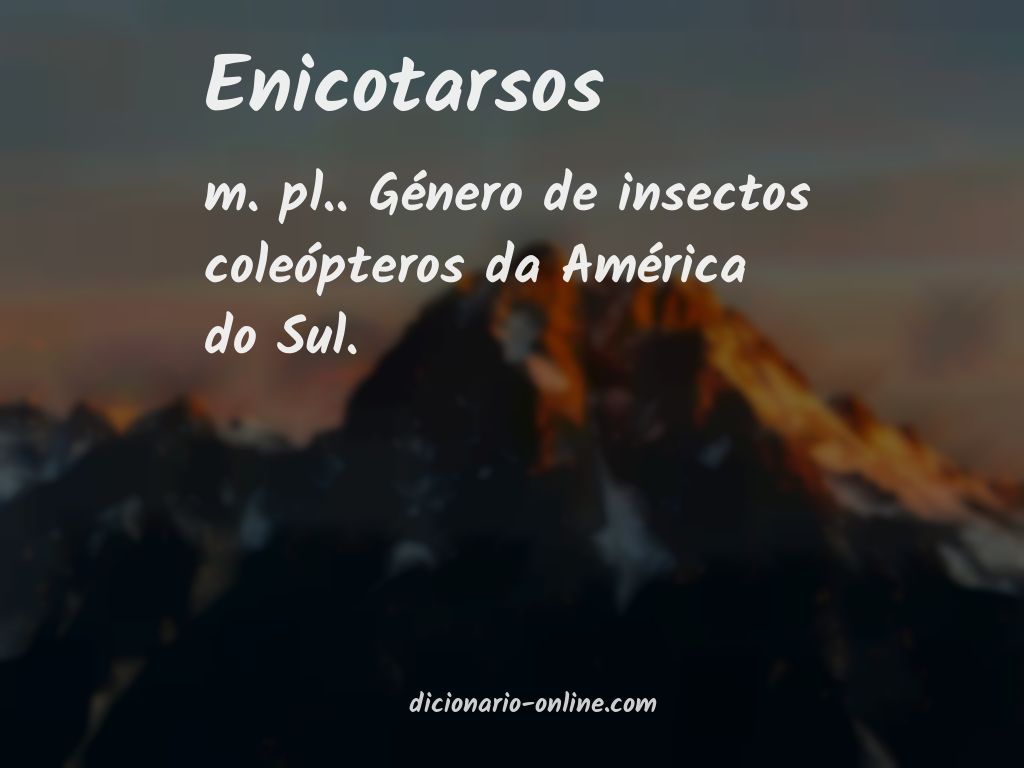 Significado de enicotarsos