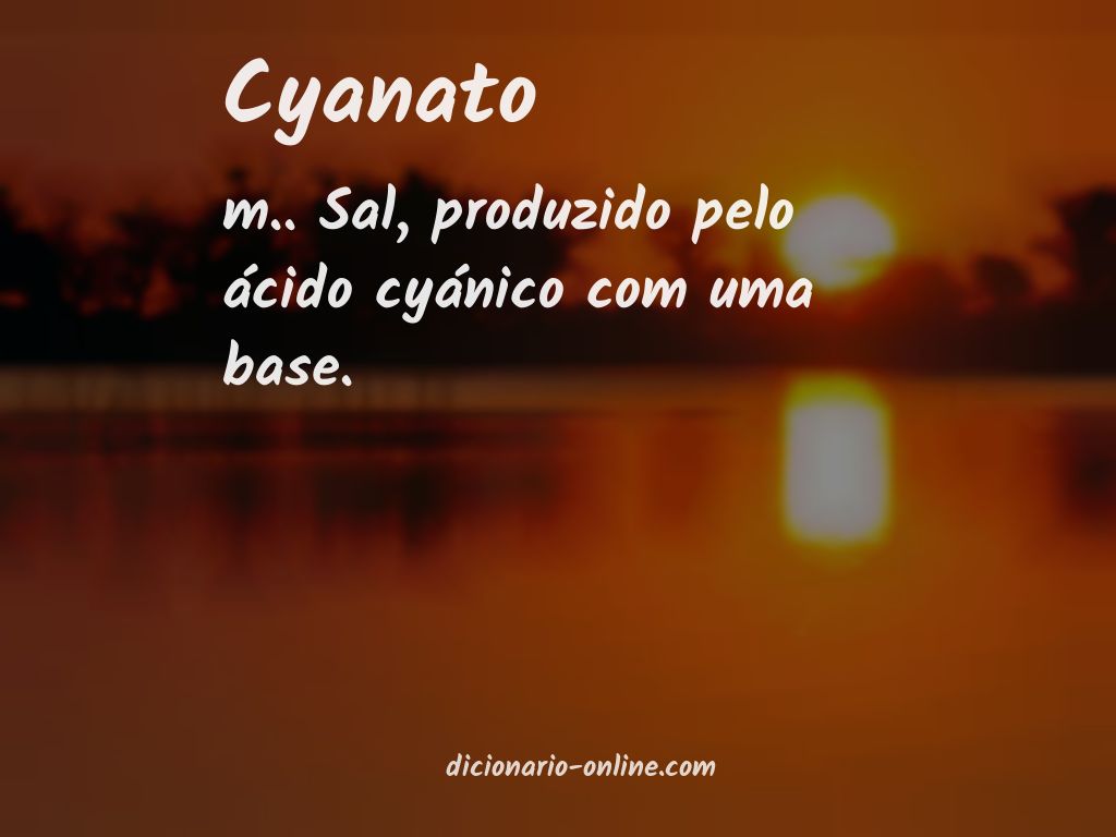 Significado de cyanato