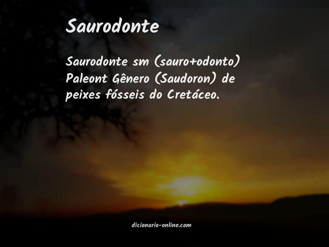 Significado de saurodonte