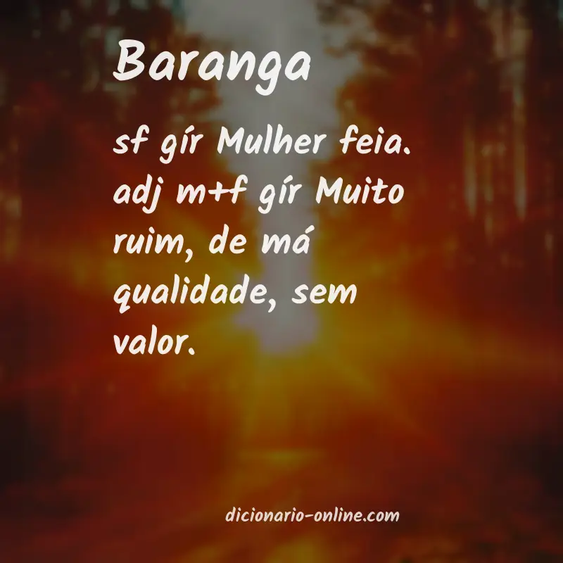 Significado de baranga