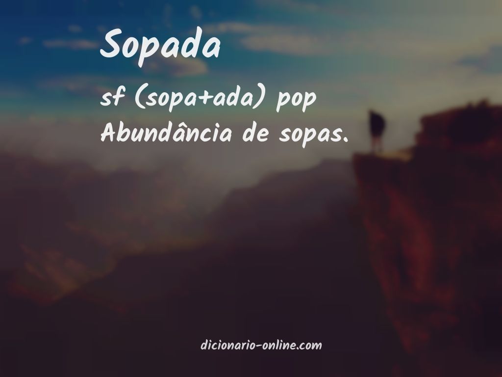 Significado de sopada