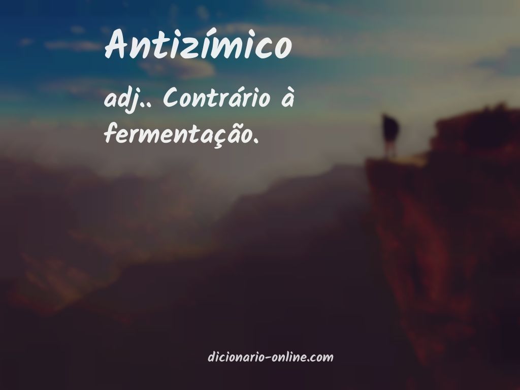 Significado de antizímico