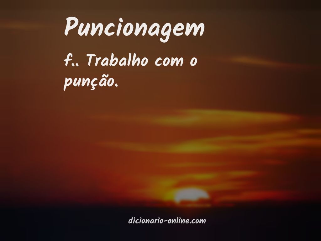 Significado de puncionagem