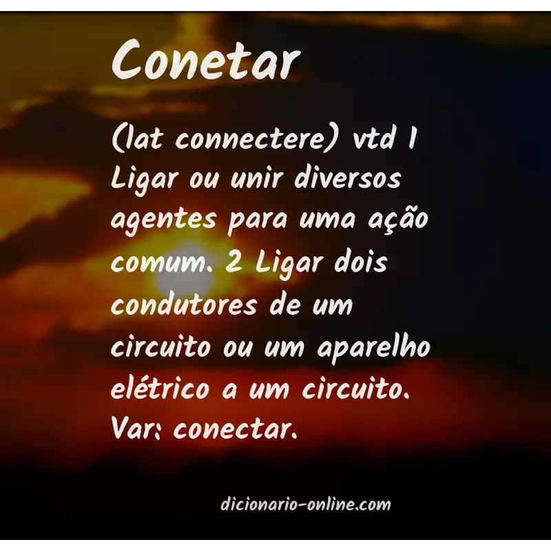 Significado de conetar