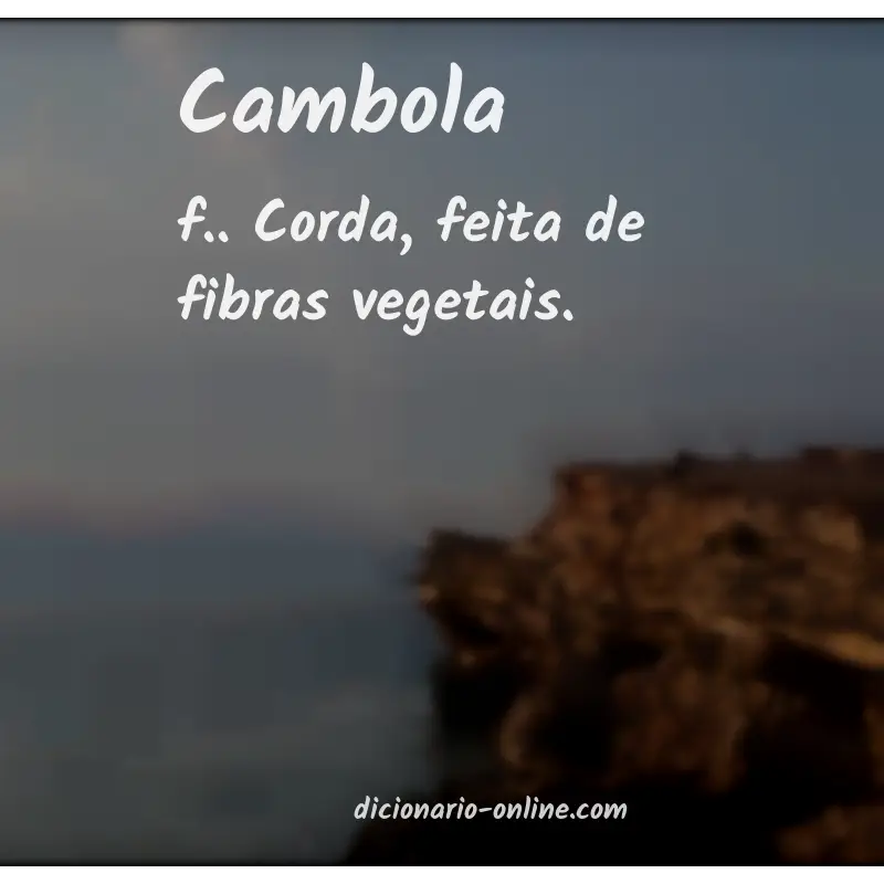 Significado de cambola