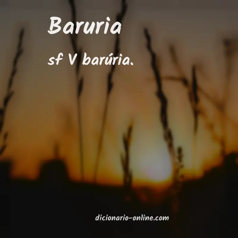 Significado de baruria