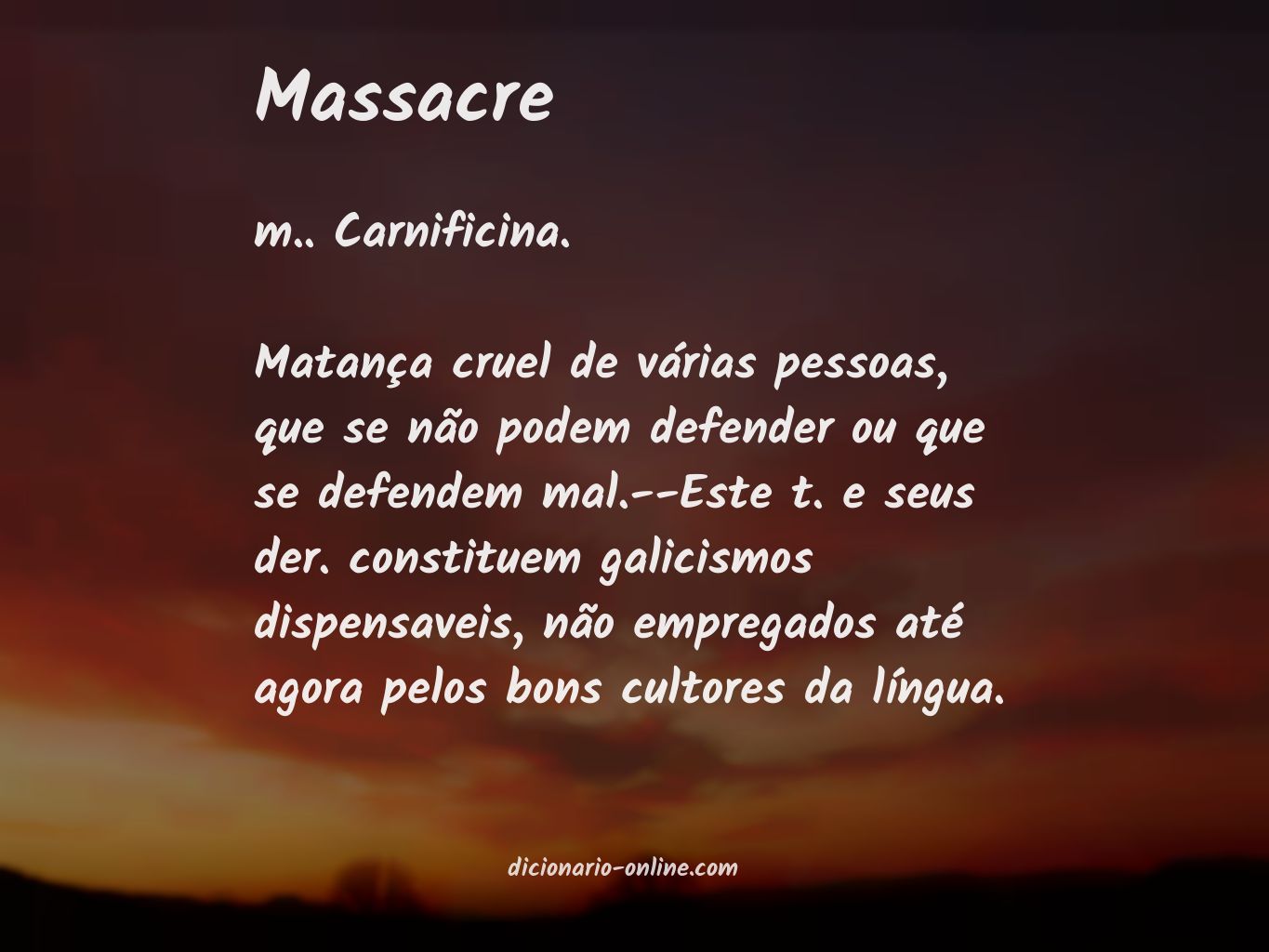 Significado de massacre